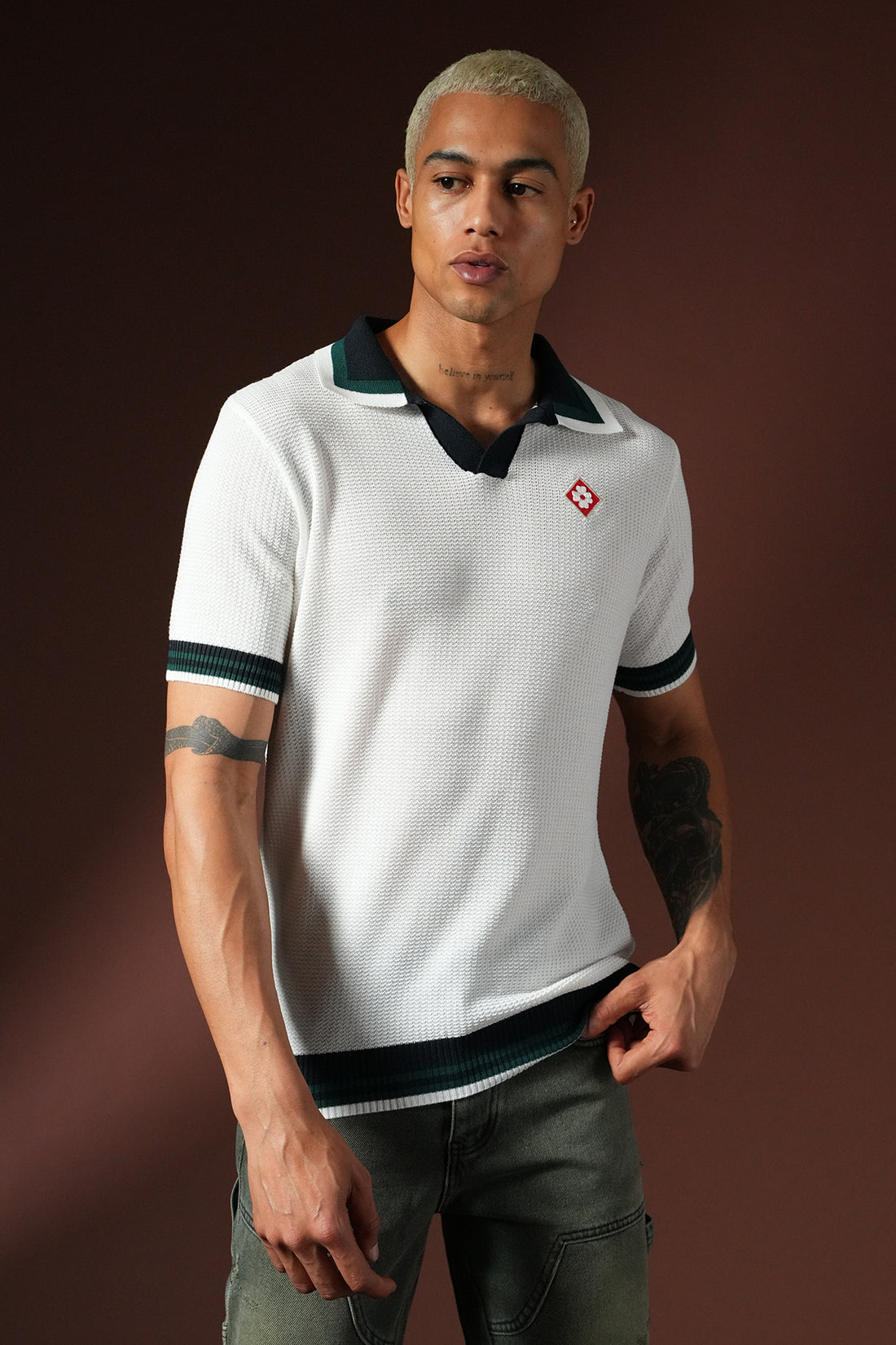 T-shirt en maille Polo KNIT LL061053