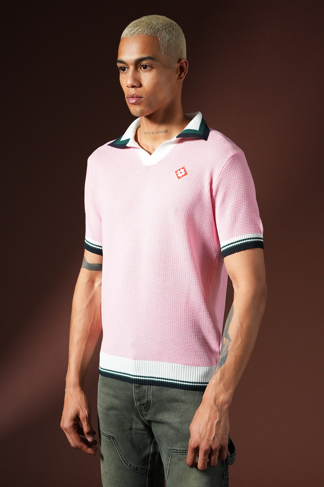 T-shirt en maille Polo KNIT LL061053