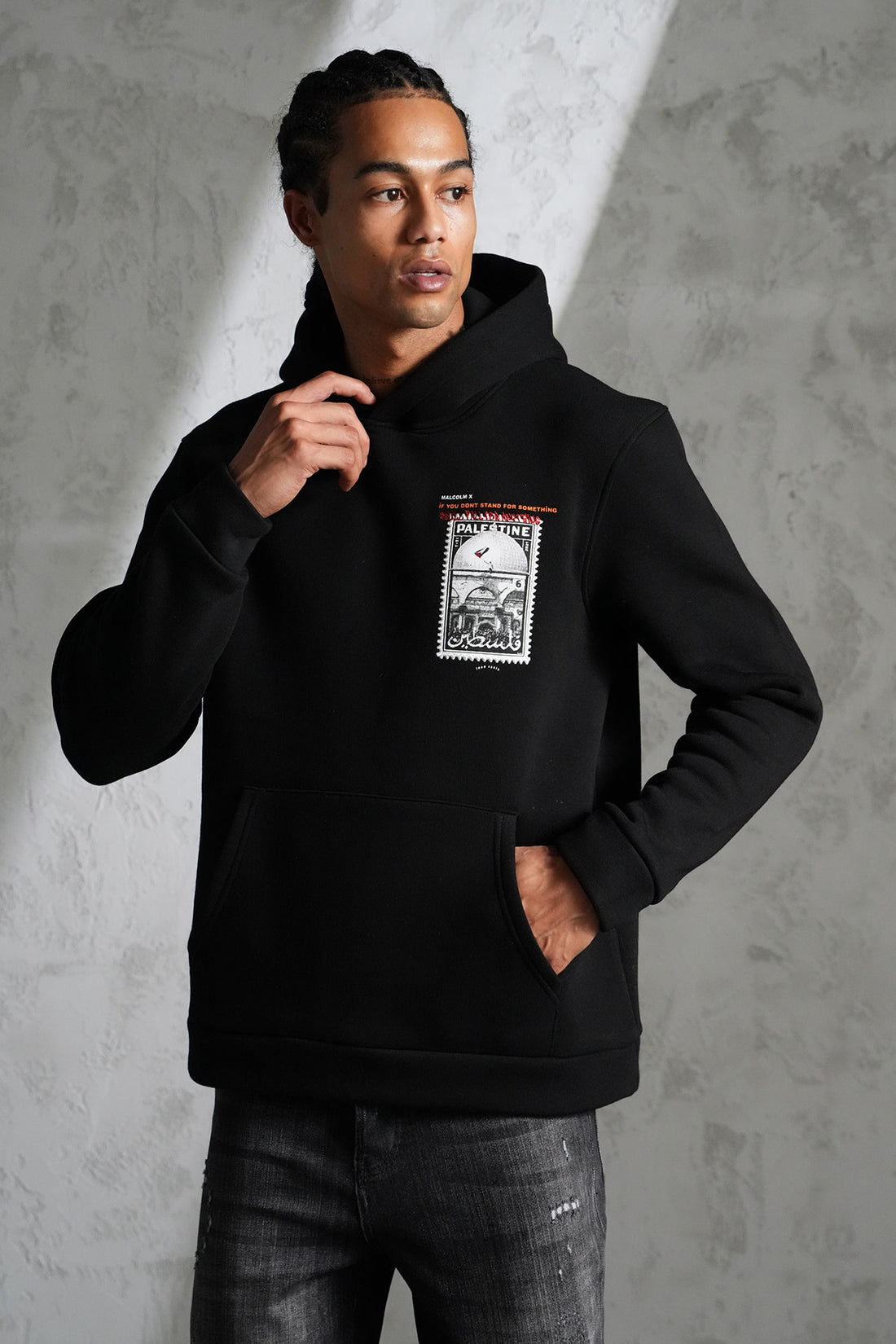 BEDRUCKTER KAPUZENPULLOVER LL110016