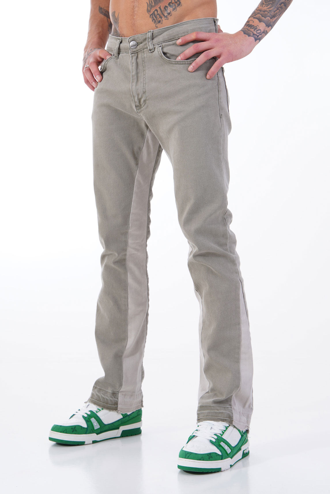 JEAN FLARE LL2000103 - OLIVE