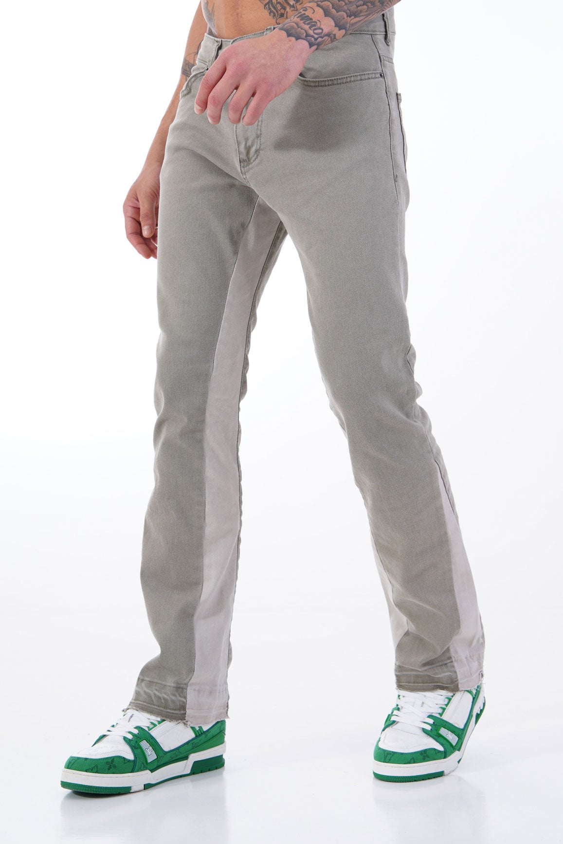 JEAN FLARE LL2000103 - OLIVE