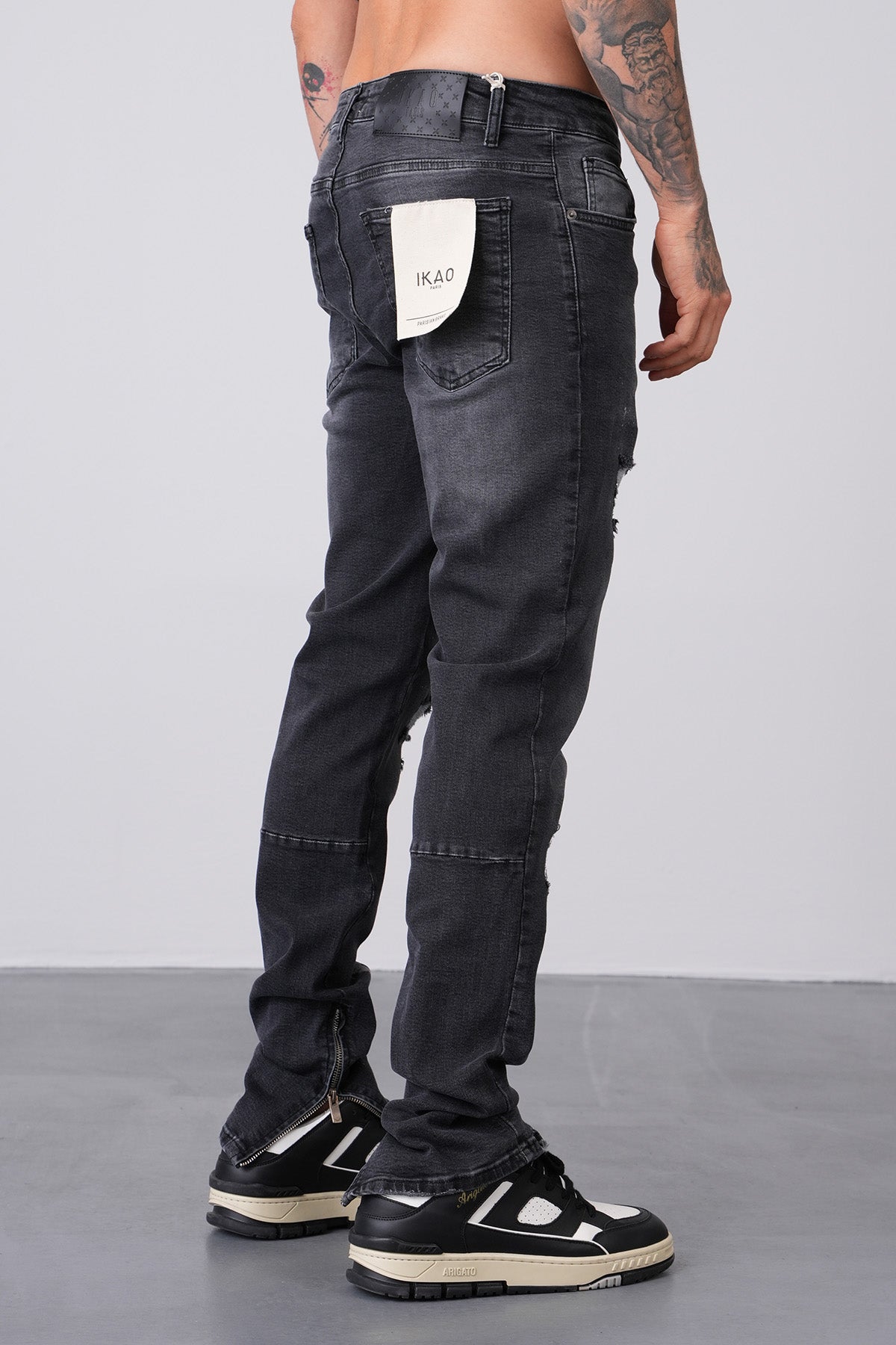 JEAN ZIPPED LL2000151 - BLACK