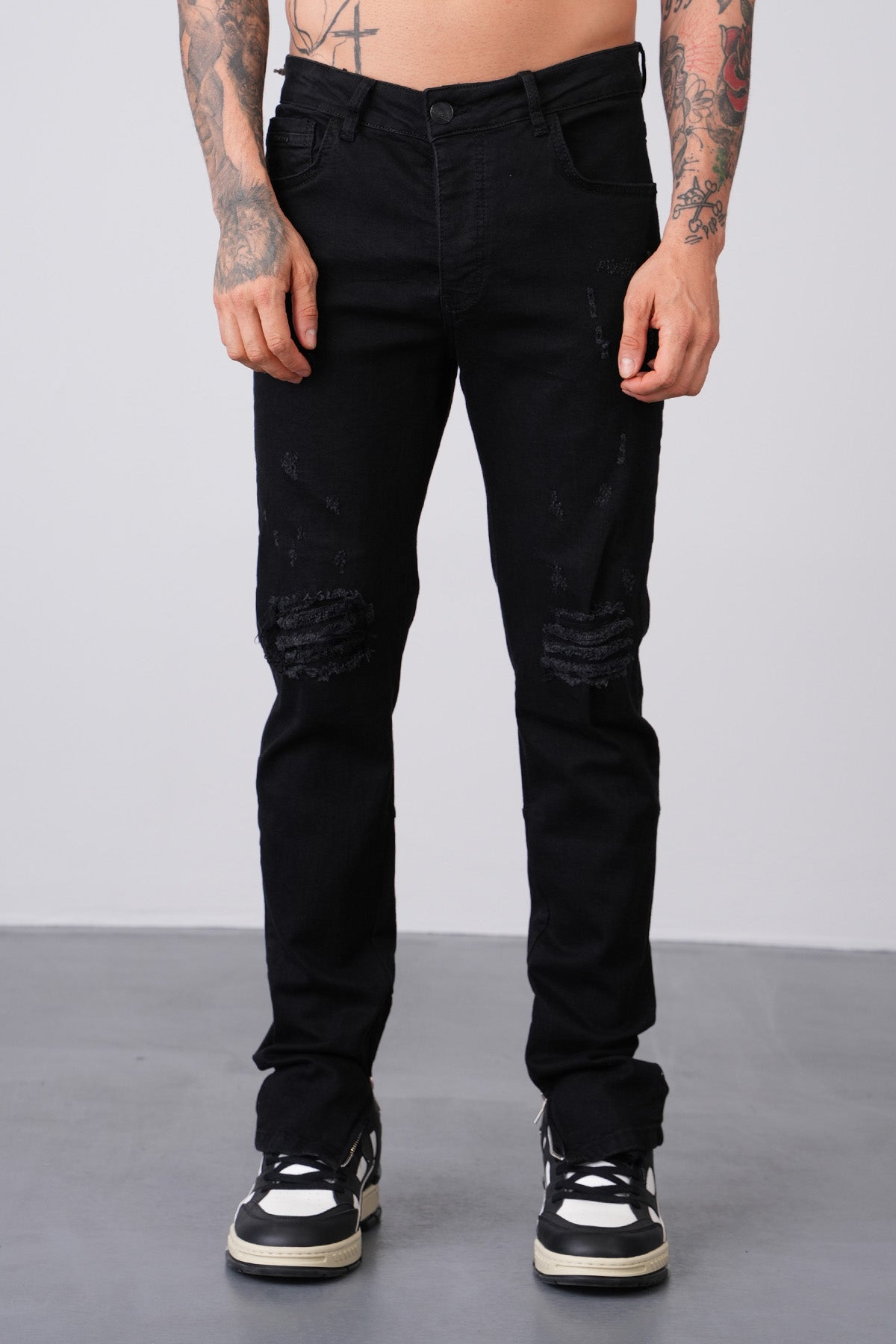 JEAN ZIPPED LL2000317 - BLACK