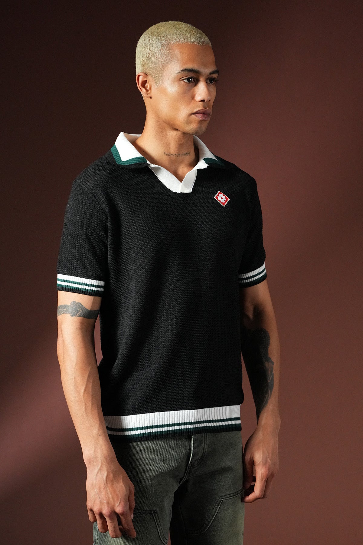 T-shirt en maille Polo KNIT LL061053