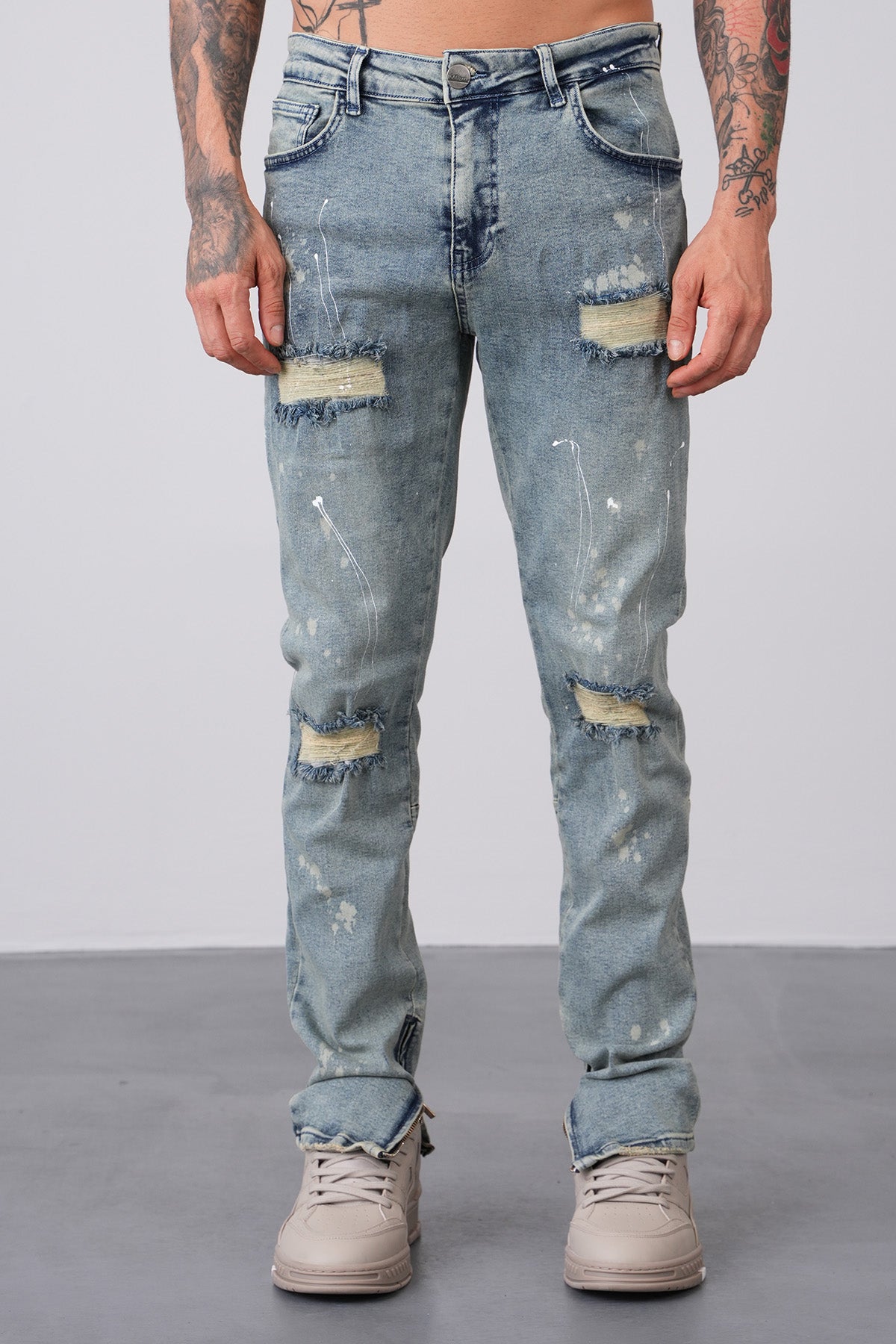 JEAN ZIPPED LL2000143 - LIGHT BLUE