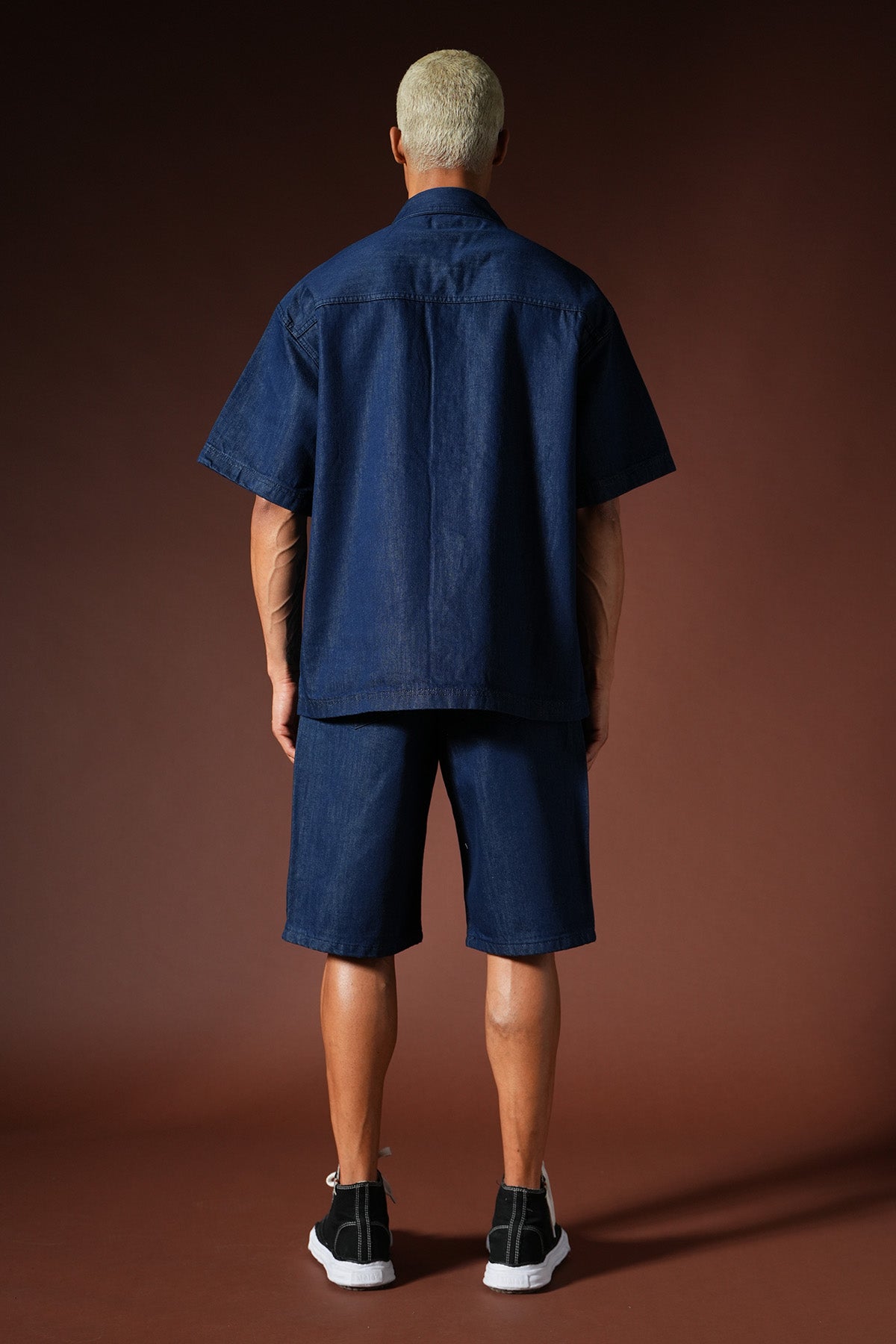 Ensemble chemise et short en denim oversize TK-01