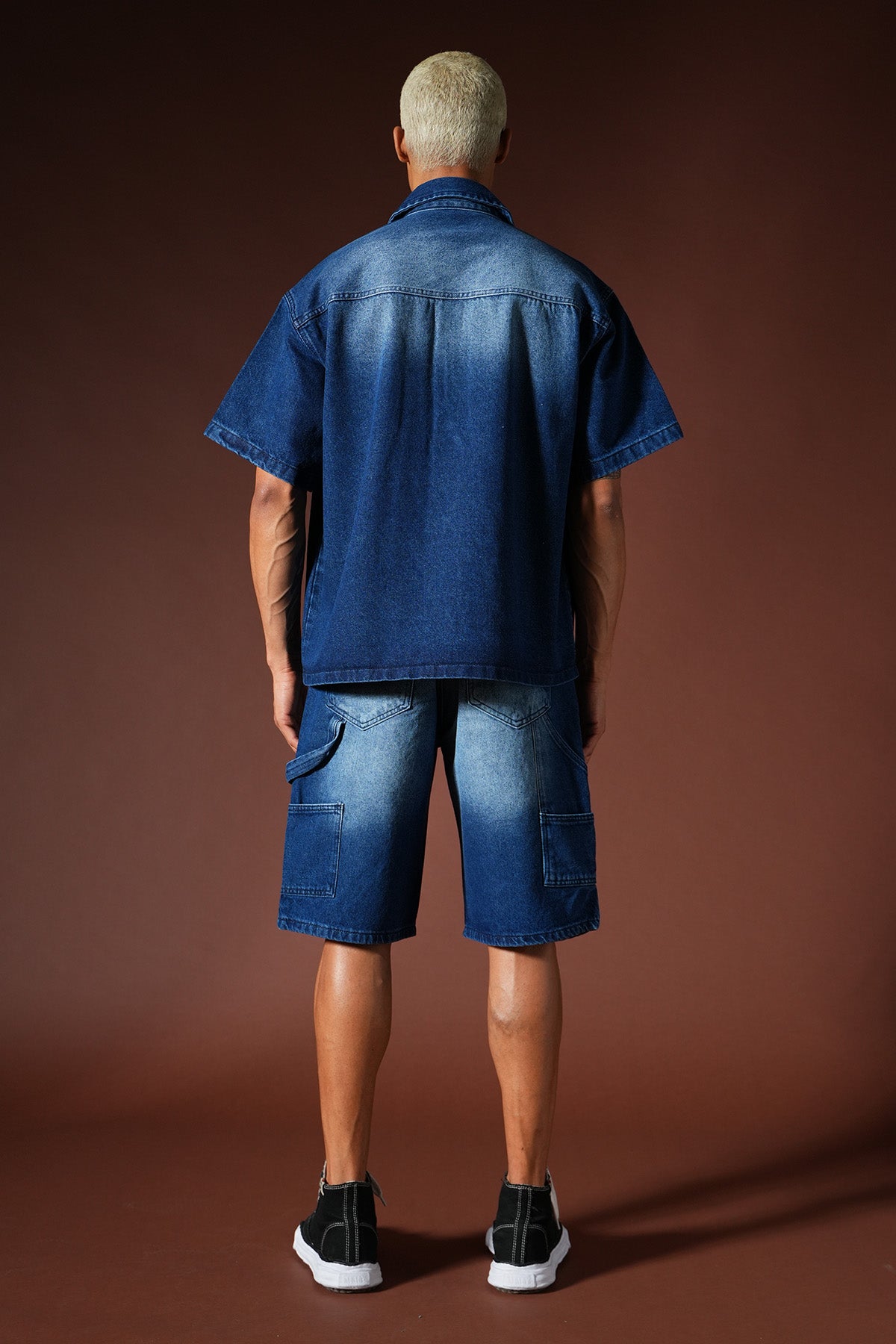 Ensemble chemise et short en denim oversize TK-02