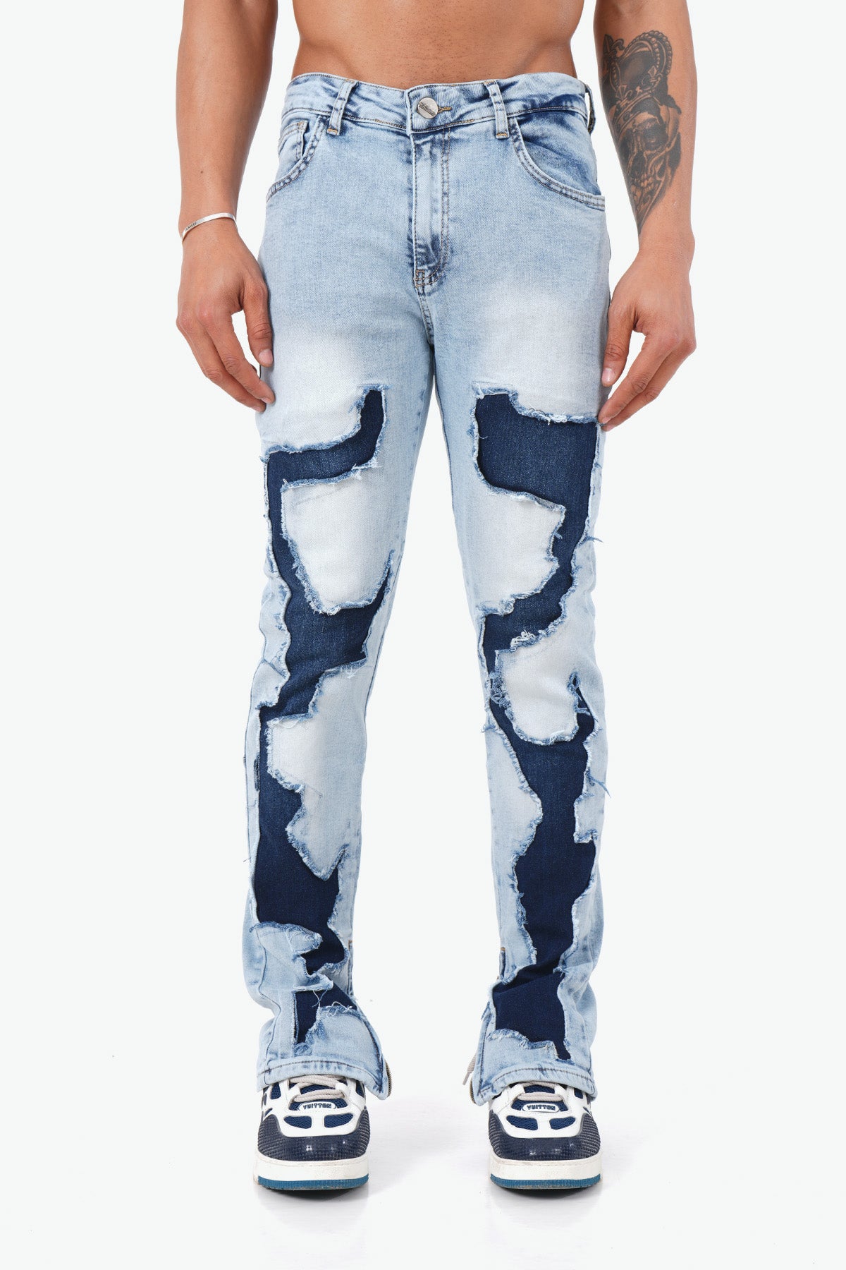 JEAN ZIPPED LL2000188 - LIGHT BLUE
