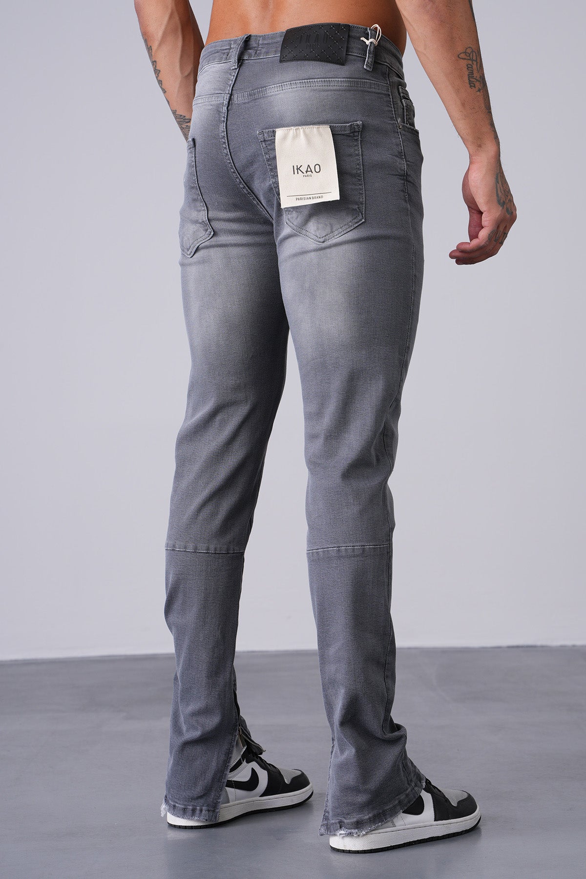 JEAN ZIPPED LL2000309 - GREY