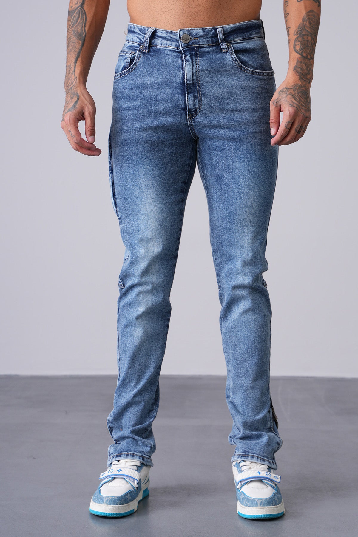 JEAN ZIPPED LL2000279 - BLUE