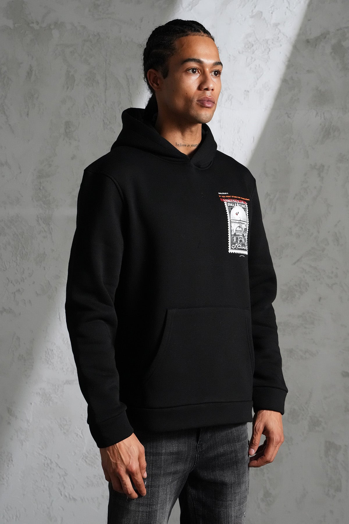 SWEAT À CAPUCHE IMPRIMÉ LL110016
