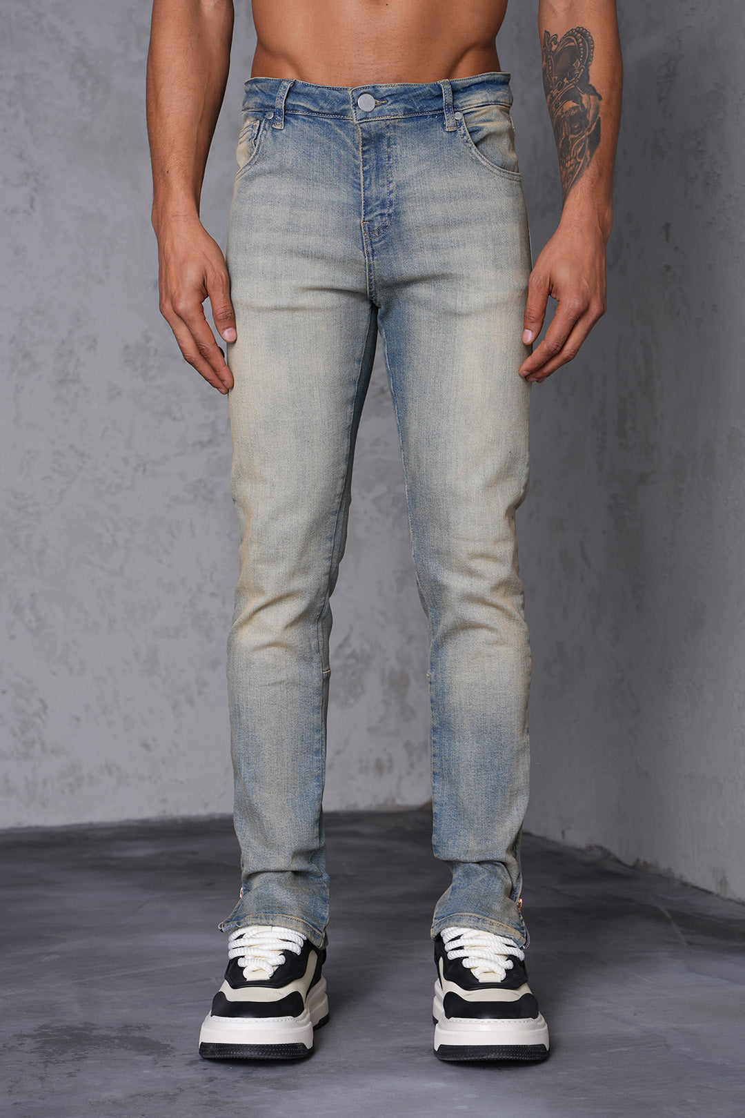 JEAN ZIPPED LL46-1 - TINT BLUE