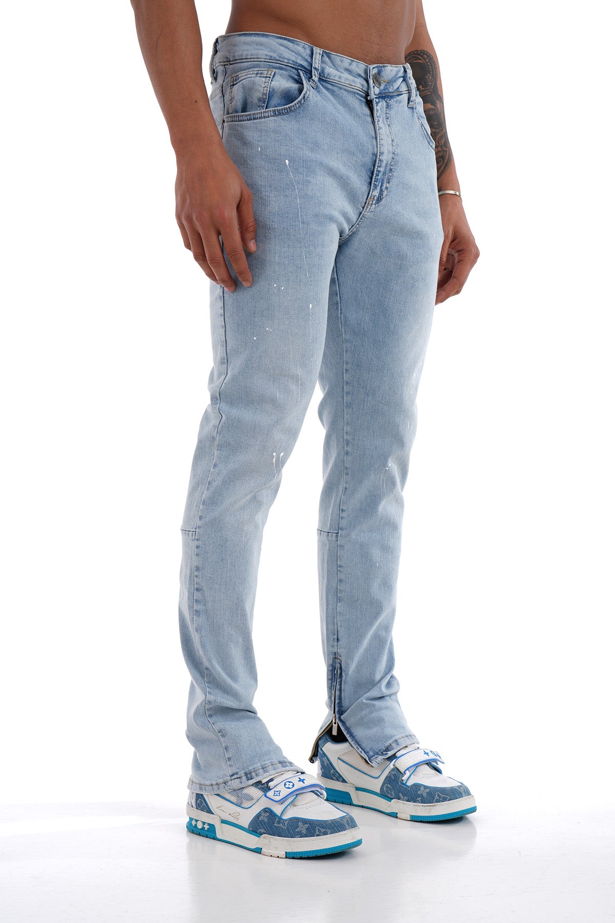 JEAN ZIPPED LL2000174 - LIGHT BLUE