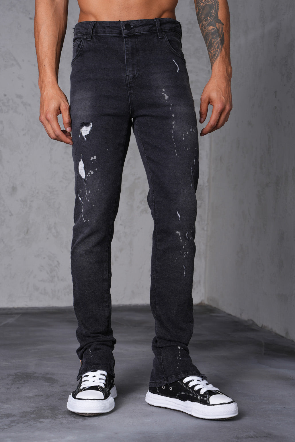 JEAN ZIPPED LL46-11 - BLACK