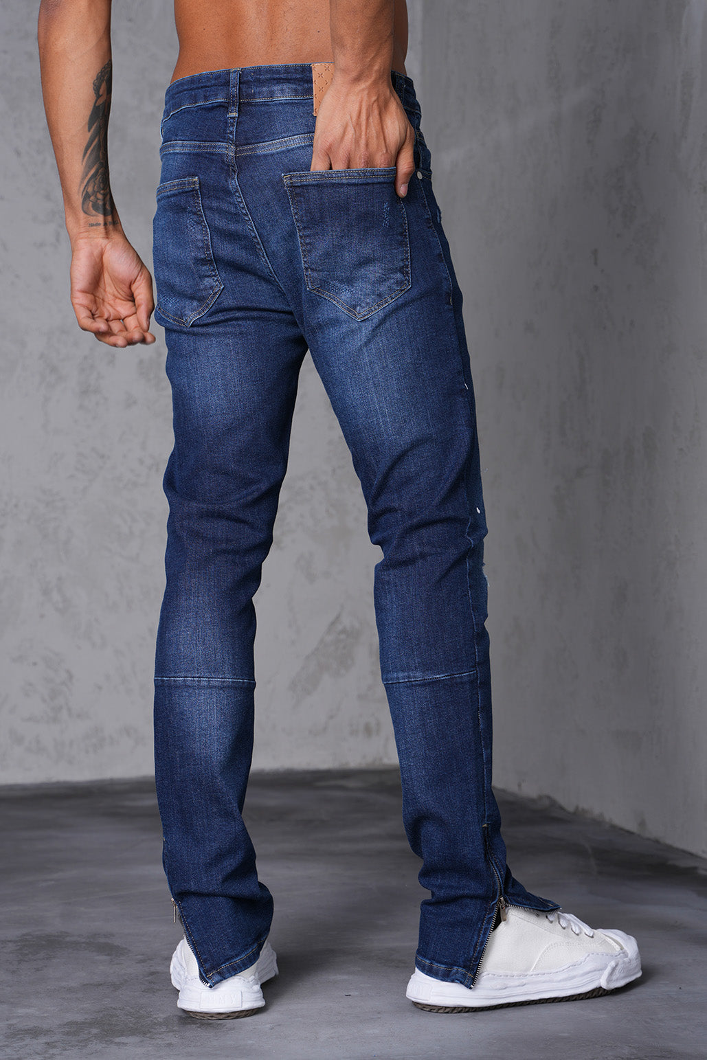 JEAN ZIPPED LL46-9 - BLUE