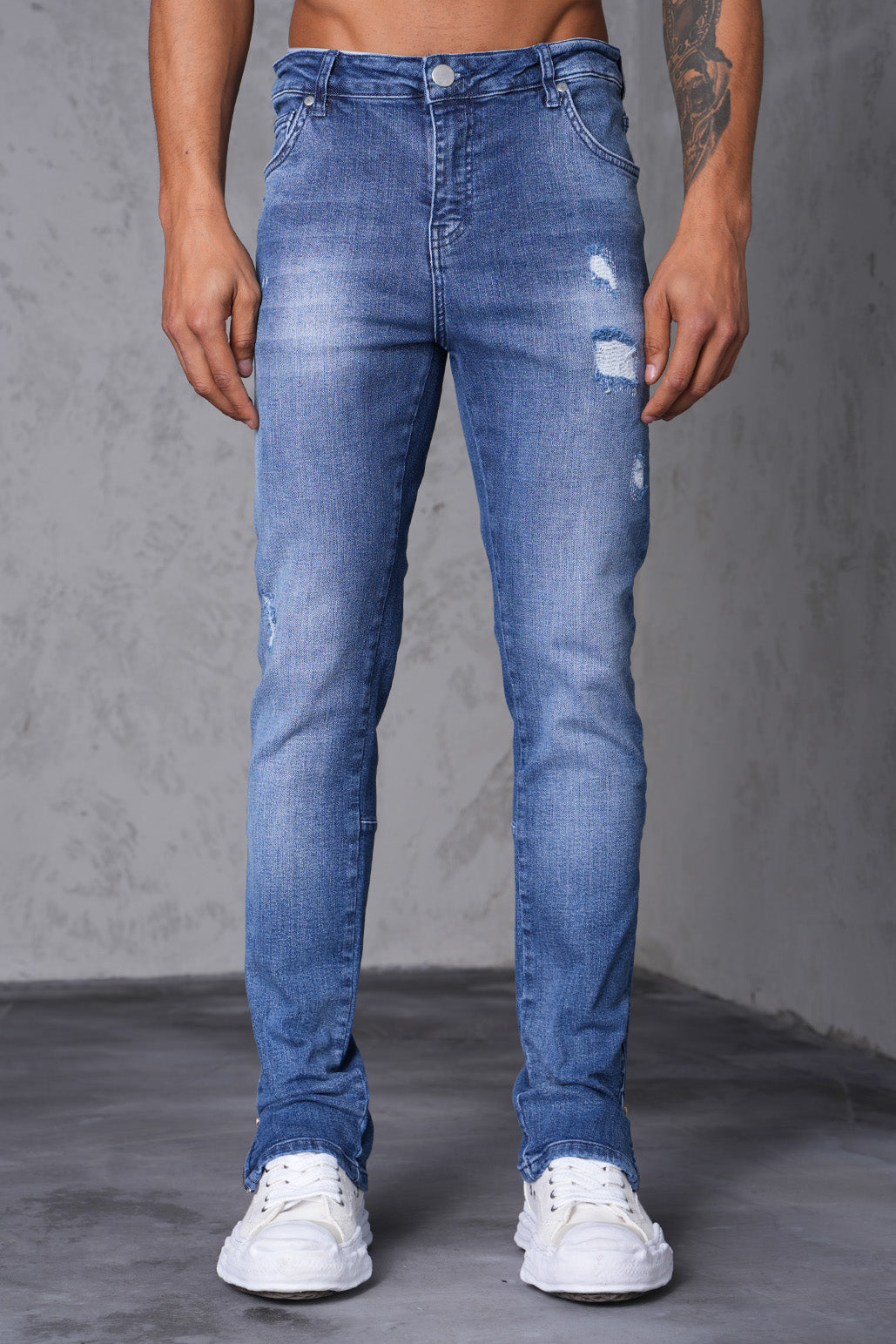 JEAN ZIPPED LL46-4 - BLUE