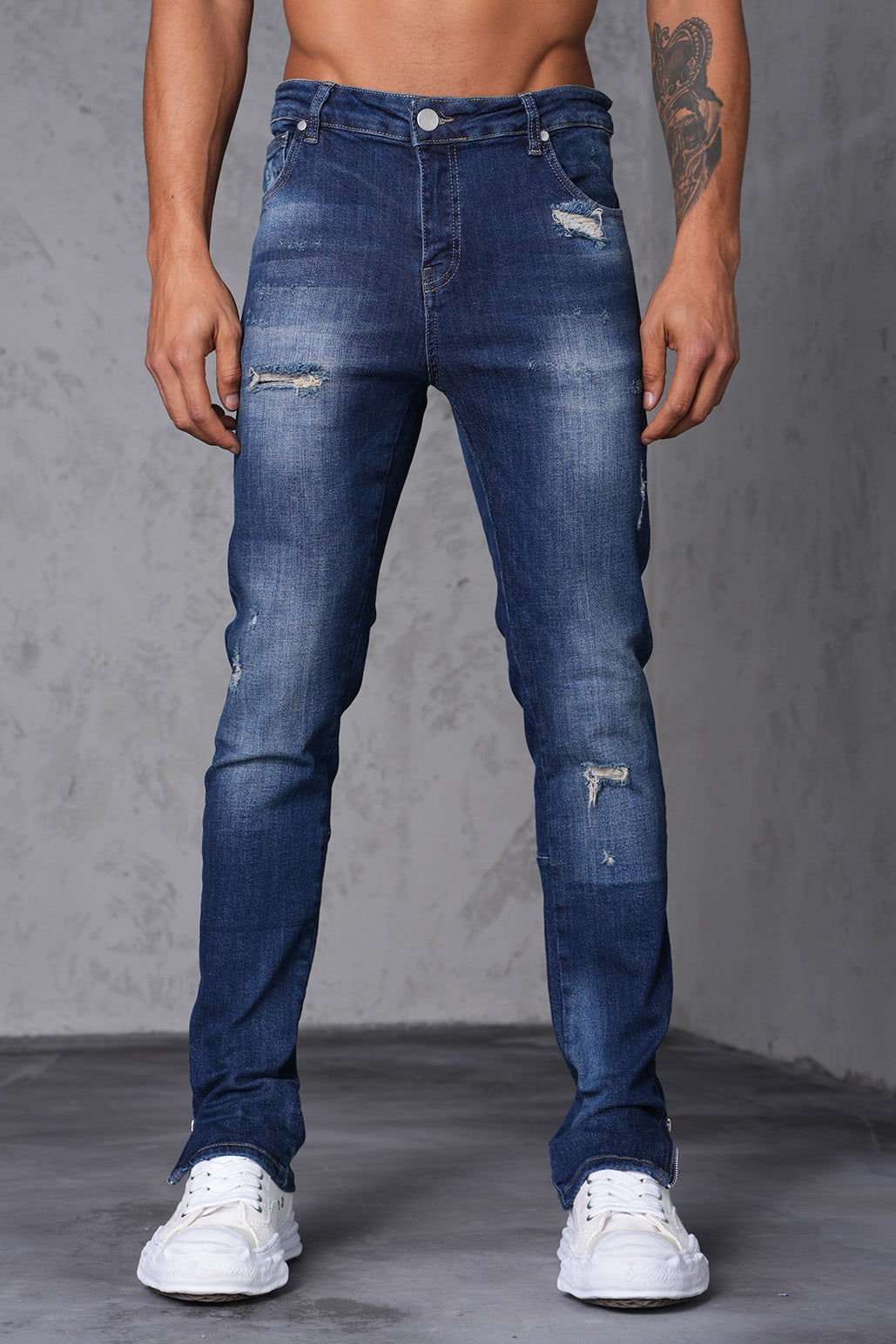 JEAN ZIPPED LL46-2 - BLUE
