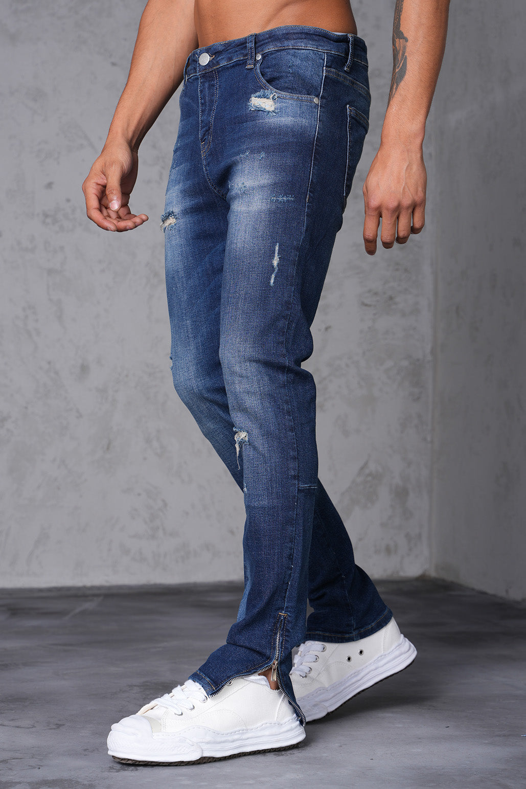 JEAN ZIPPED LL46-2 - BLUE