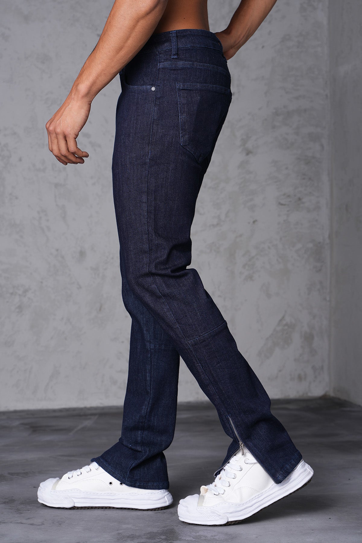 JEAN ZIPPED LL46-6 - DARK BLUE