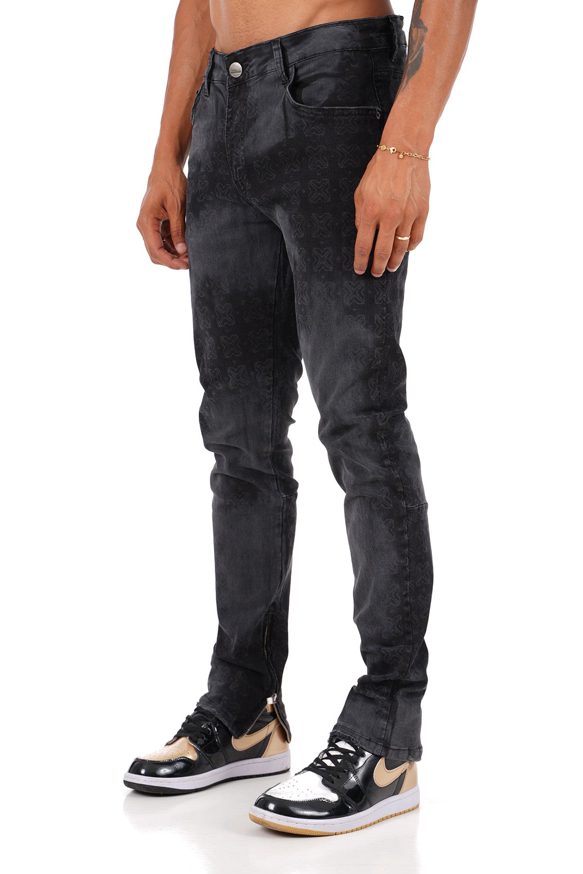 JEAN ZIPPED LL2000176 - BLACK