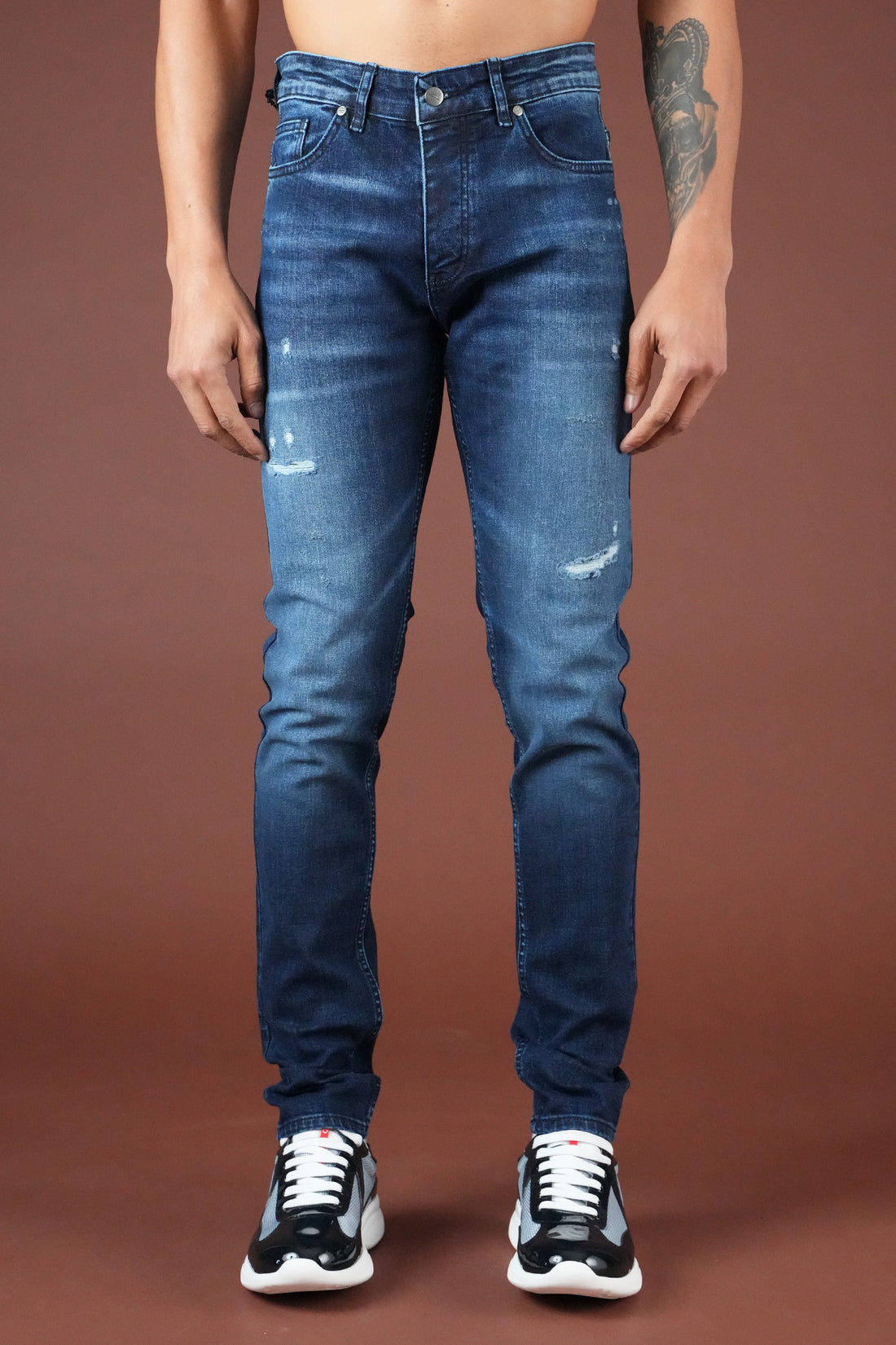 Herren-Slim-Fit-Jeans FAMR-0076