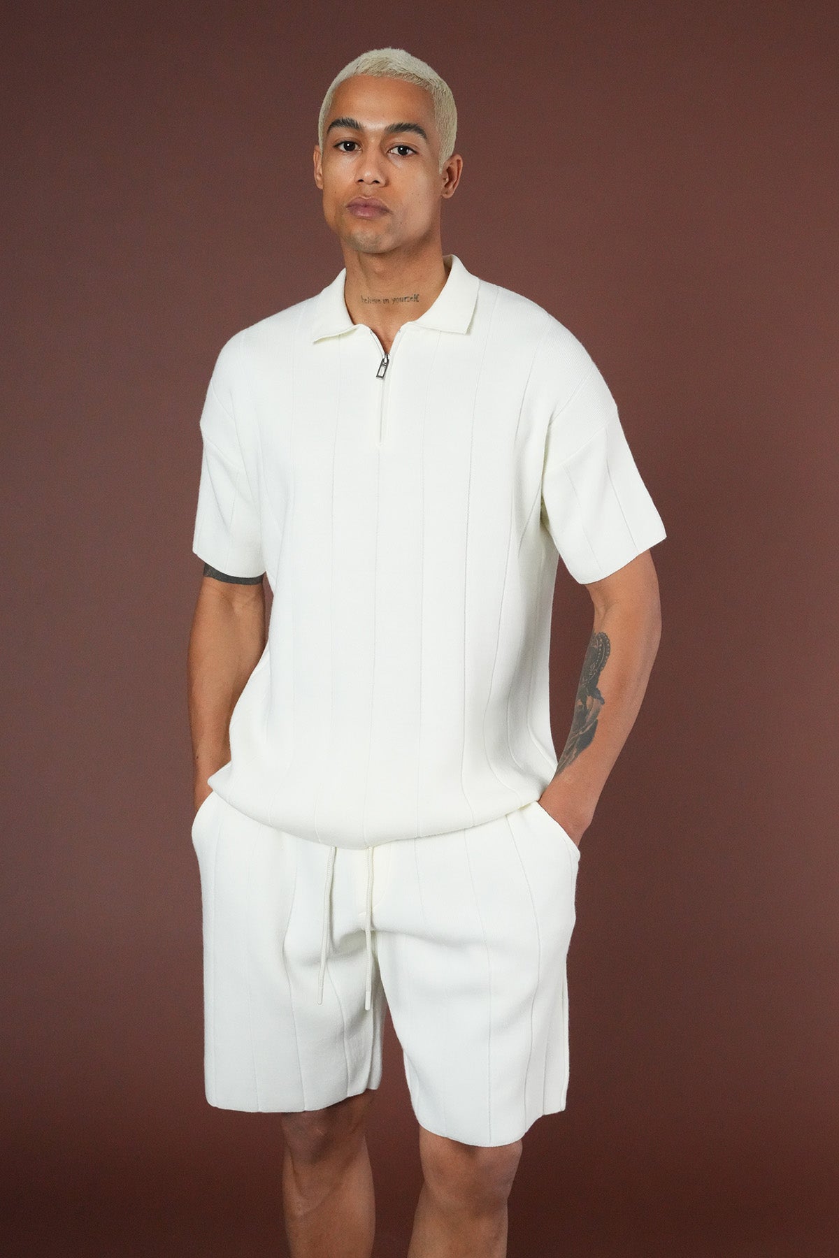 Ensemble tricot t-shirt et short LL061054