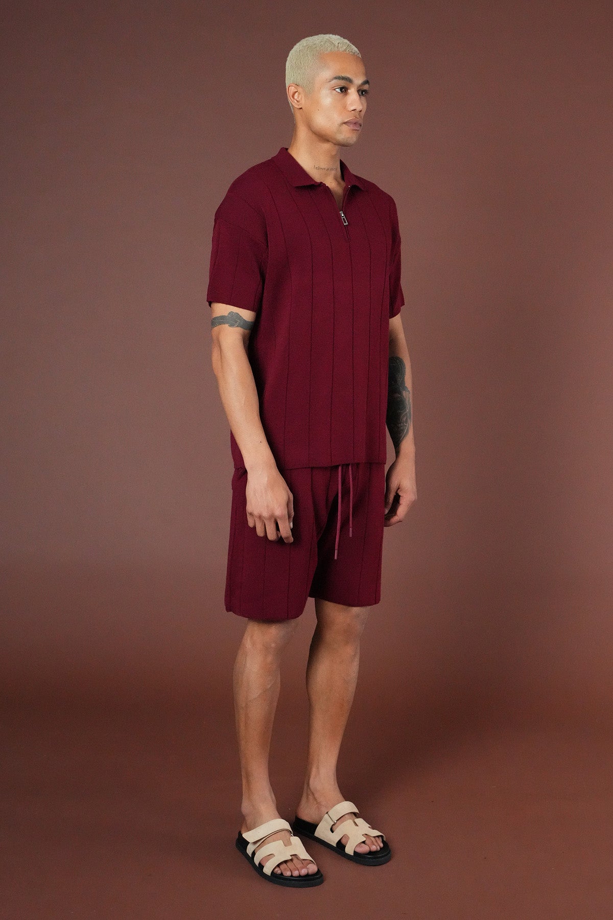 Ensemble tricot t-shirt et short LL061054