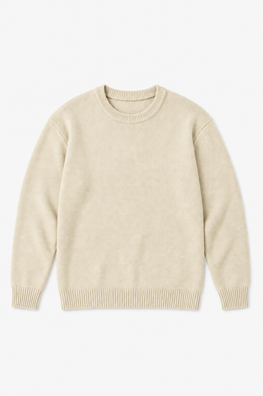 Pull en acrylique GL 2701 — Beige — vue à plat