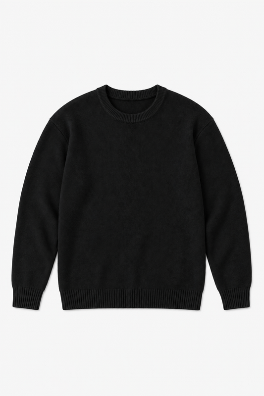 Pull en acrylique GL 2701 — Noir — vue à plat