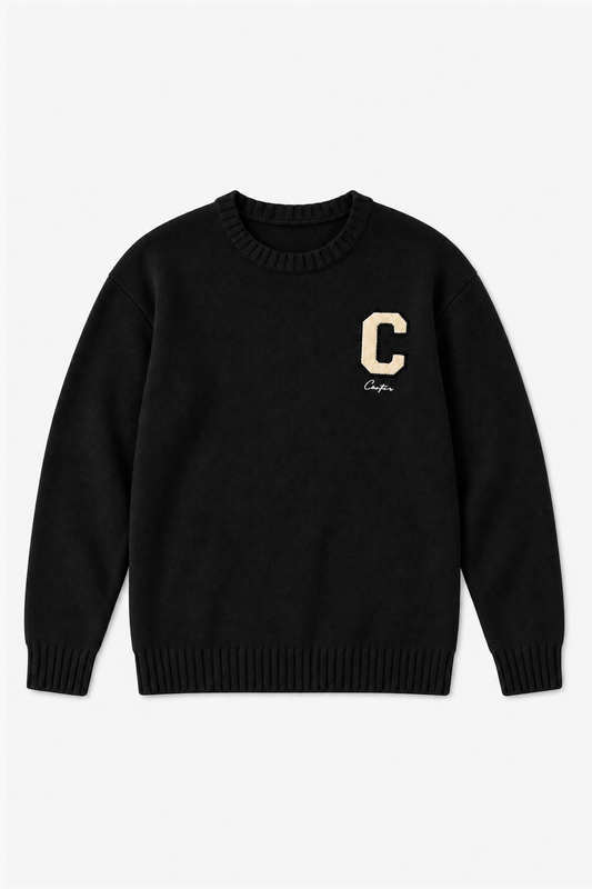 Pull en acrylique GL 2720 — Noir — vue à plat