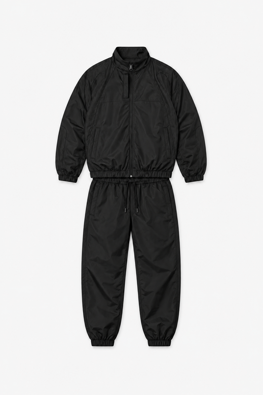 Ensemble en polyester IPM261003 — Noir — vue à plat
