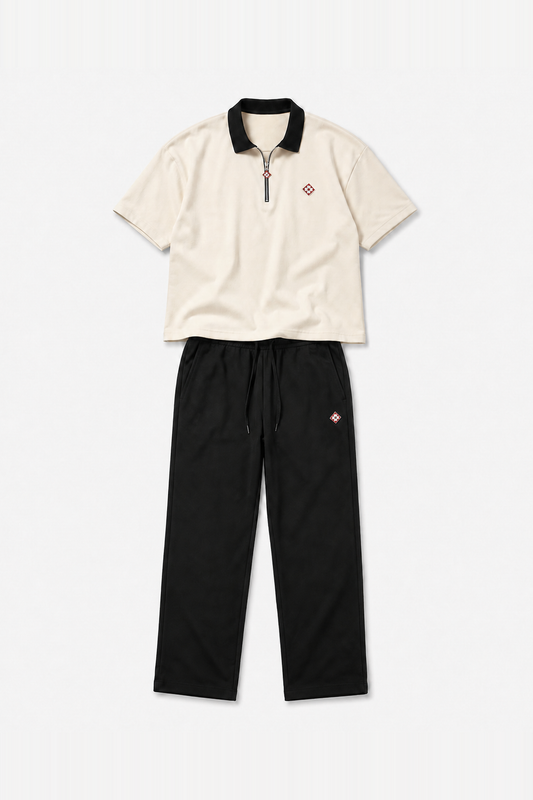 Ensemble IKAO PARIS IPM201 Beige — vue de face sans mannequin