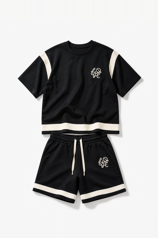 Ensemble IKAO PARIS IPM203 Noir — vue de face sans mannequin