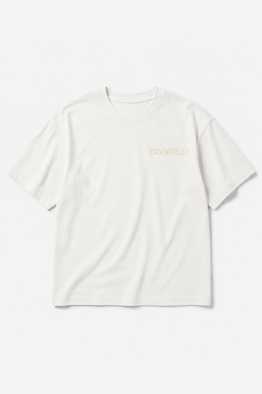 T-shirt oversize IPM229 Écru — vue face, sans mannequin, fond blanc